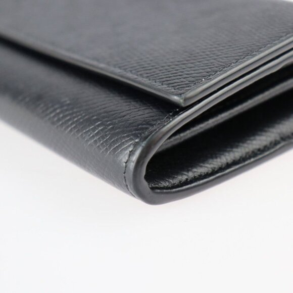 Celine Large Flap Wallet Bifold Wallet 10 B563 bel Calf Leather Black - Picture 5 of 10